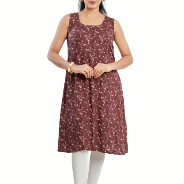 Rayon  Pattern - fit kurti maroon Colour